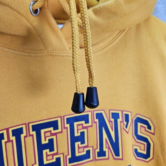 Queen's University Hoodie Yellow College Sweatshirt Hooded Pullover Mens Size XL - Picture 8 of 10